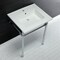Fauceture Dreyfuss 25" Console Sink W/ SS Leg (Sgl Faucet Hole), White/ Chrome KVPB2522711 - alternate 6